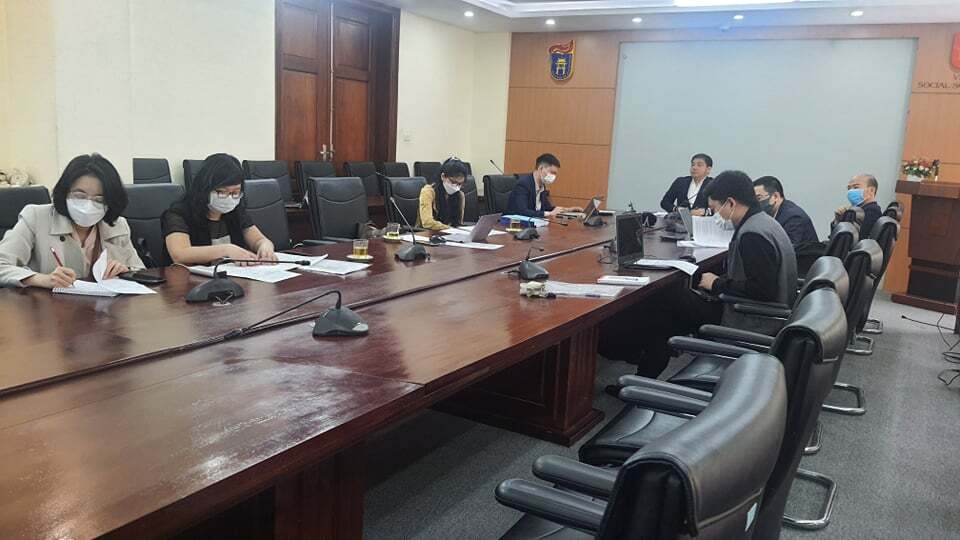 Ban Chủ nhiệm và các thành viên của Nhiệm vụ thành phần “Nghiên cứu và xây dựng bộ Địa chí Quốc gia Việt Nam: Tập Hành Chính họp với Học viện Hành chính Quốc gia